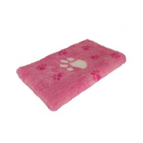 Vetbed st�vet lyser�d med hvide og pink poter 150 x 100